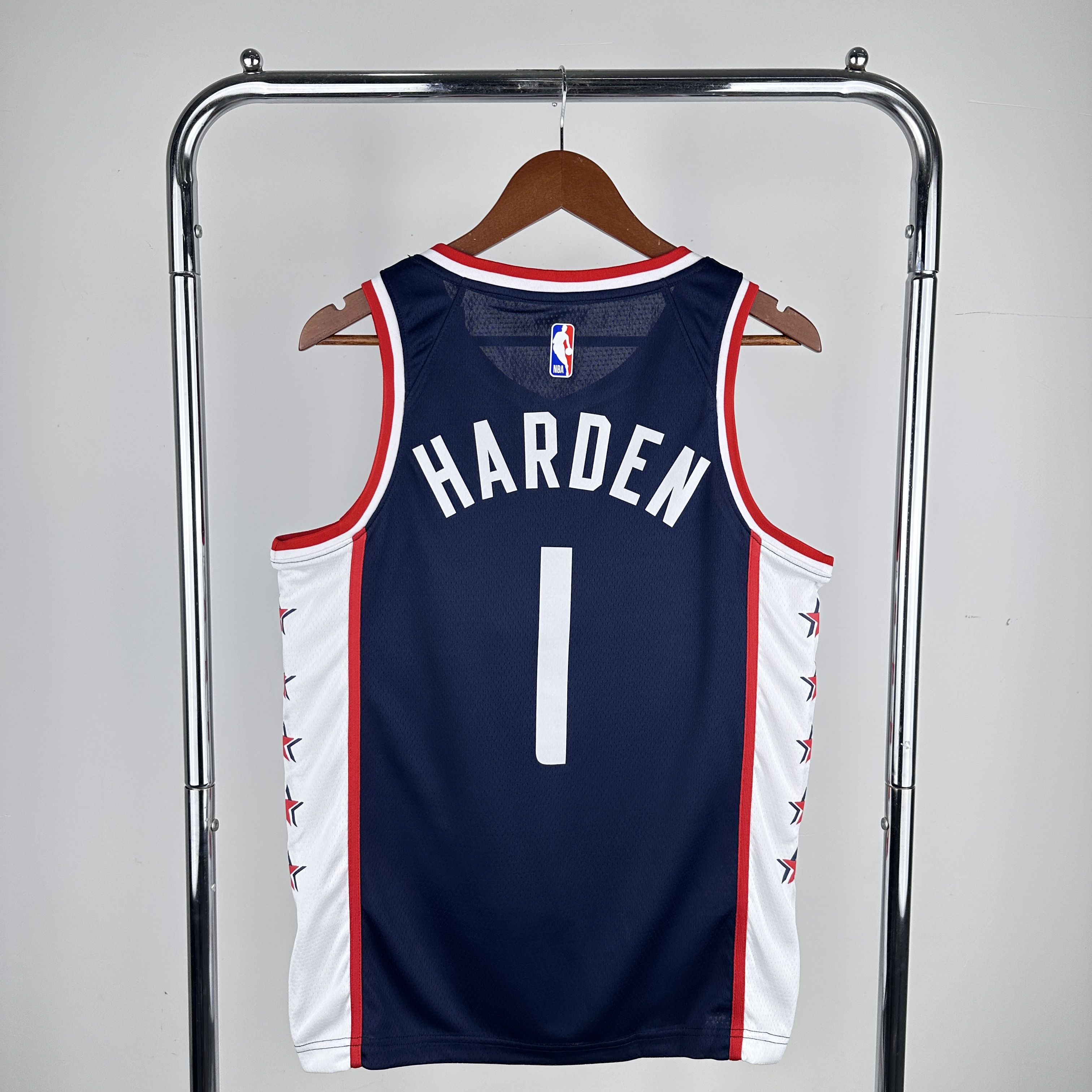 Men Los Angeles Clippers 1 Harden Blue City Edition Nike 2024 NBA Jersey